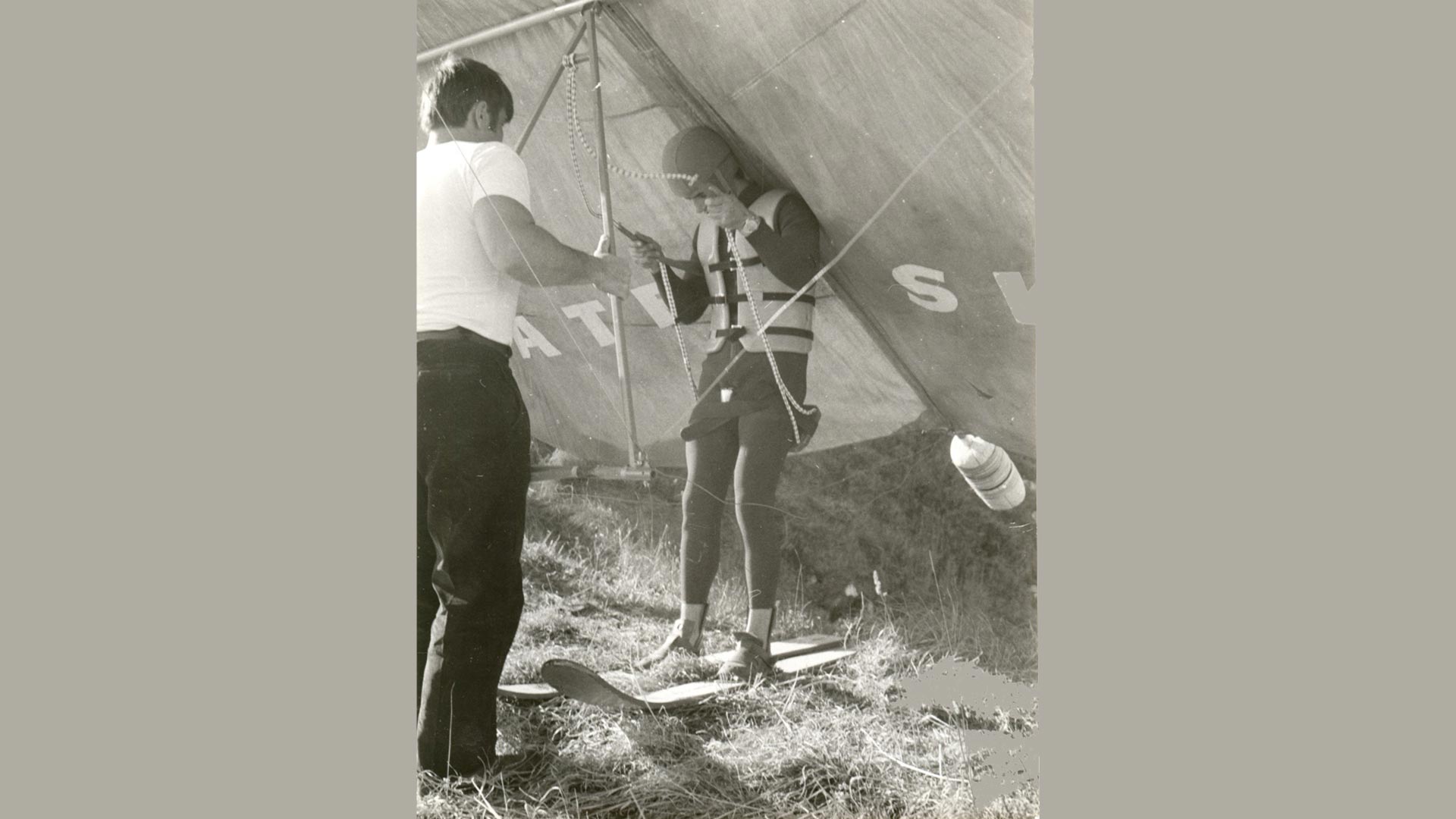 Hang Glider and helmets