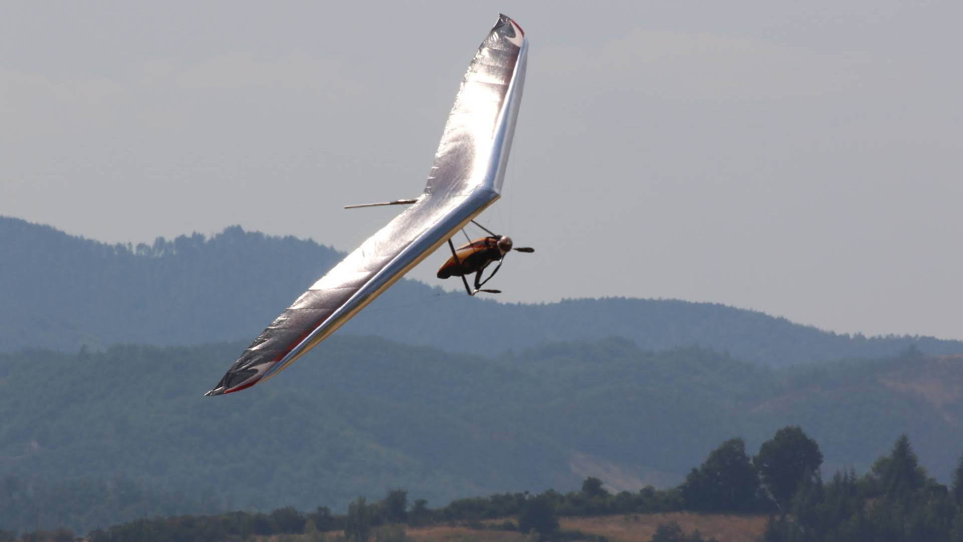 Hang Glider and helmets