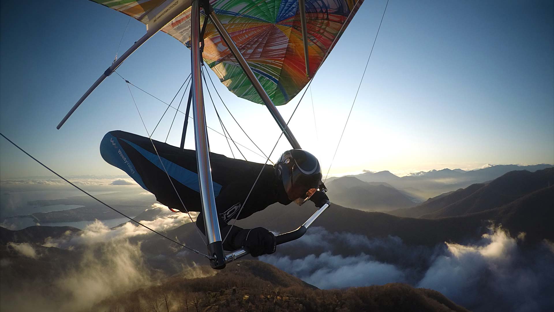 Hang Glider and helmets
