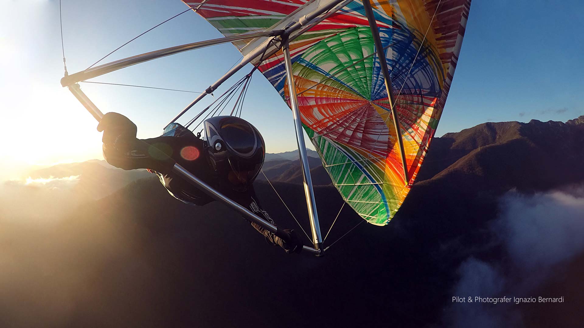 Hang Glider and helmets