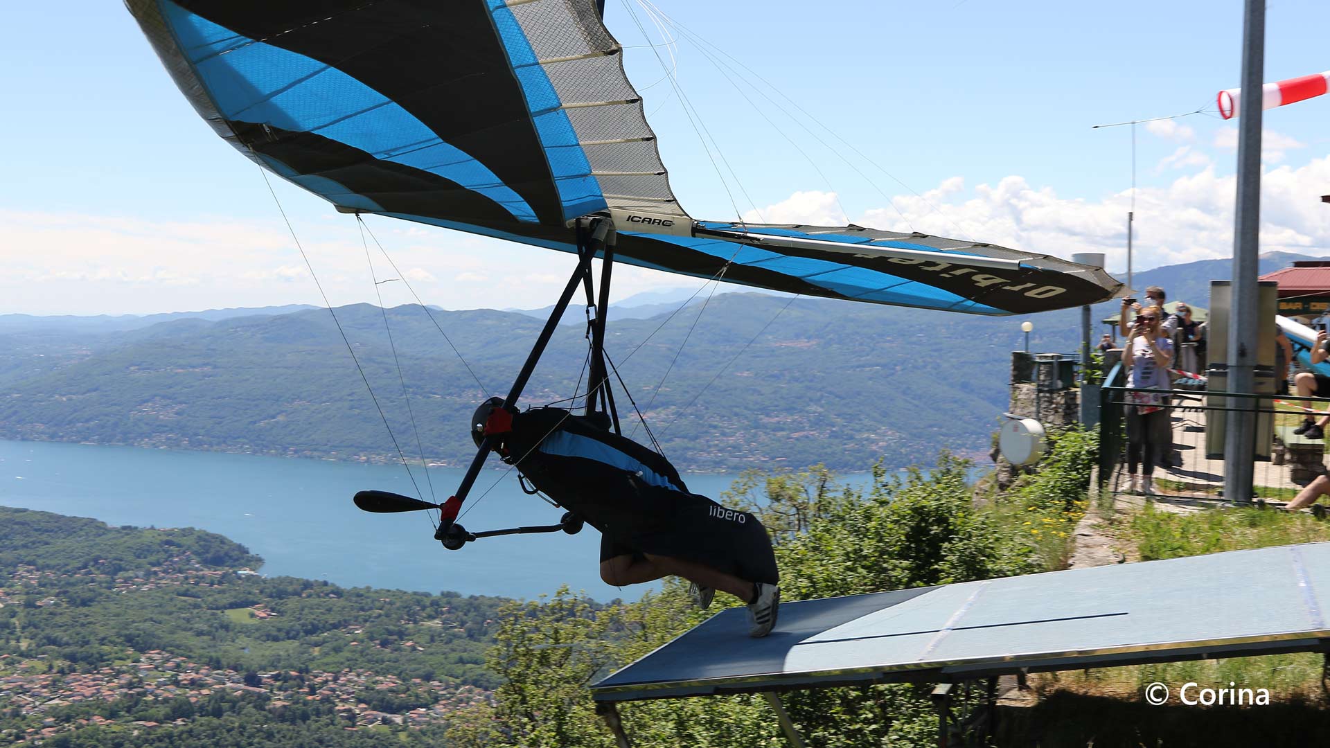 Hang Glider and helmets