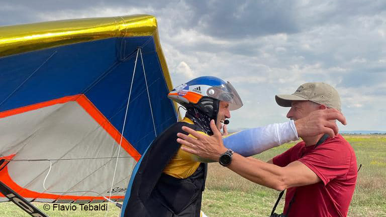 Hang Glider and helmets