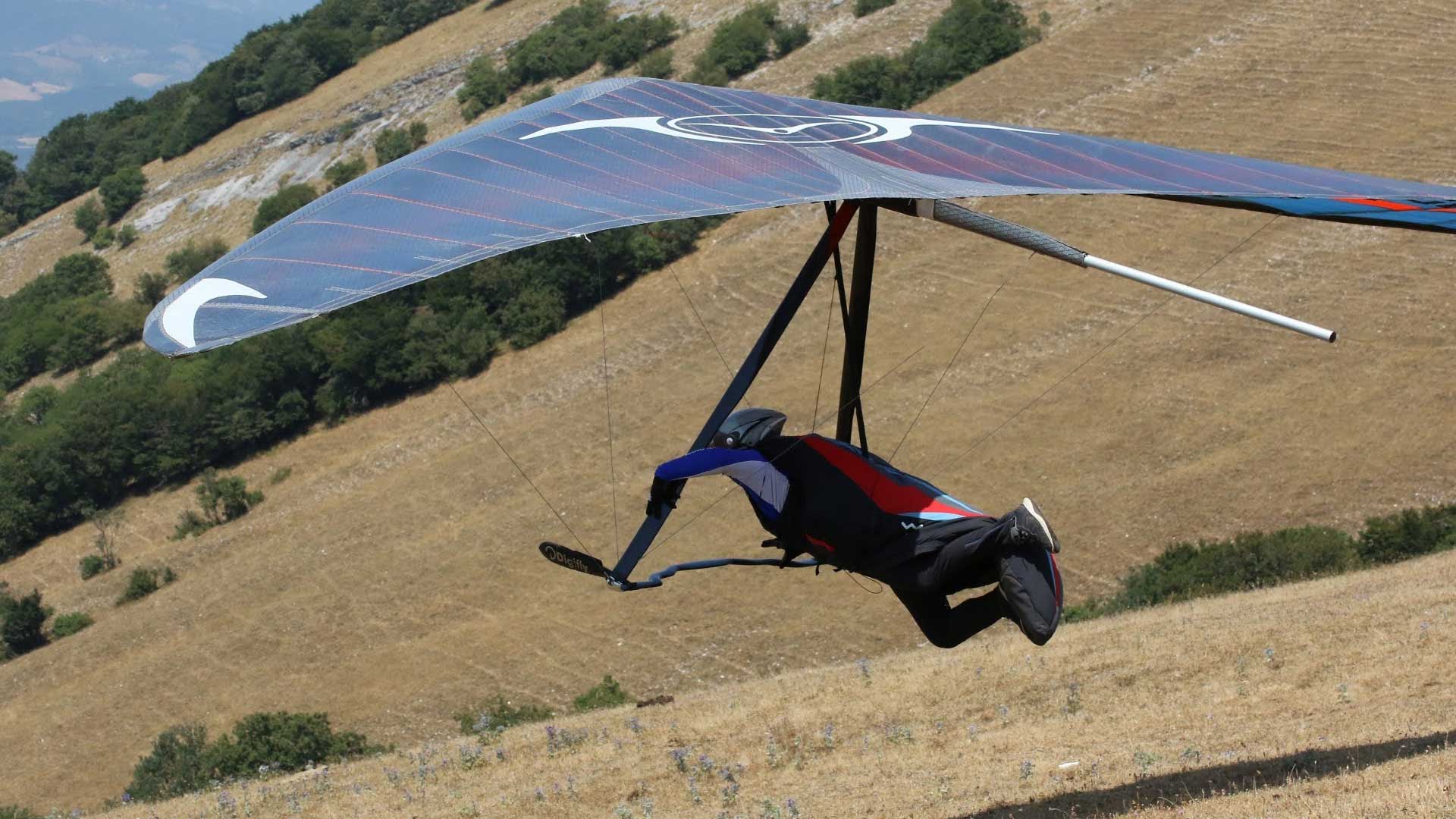 Hang Glider and helmets