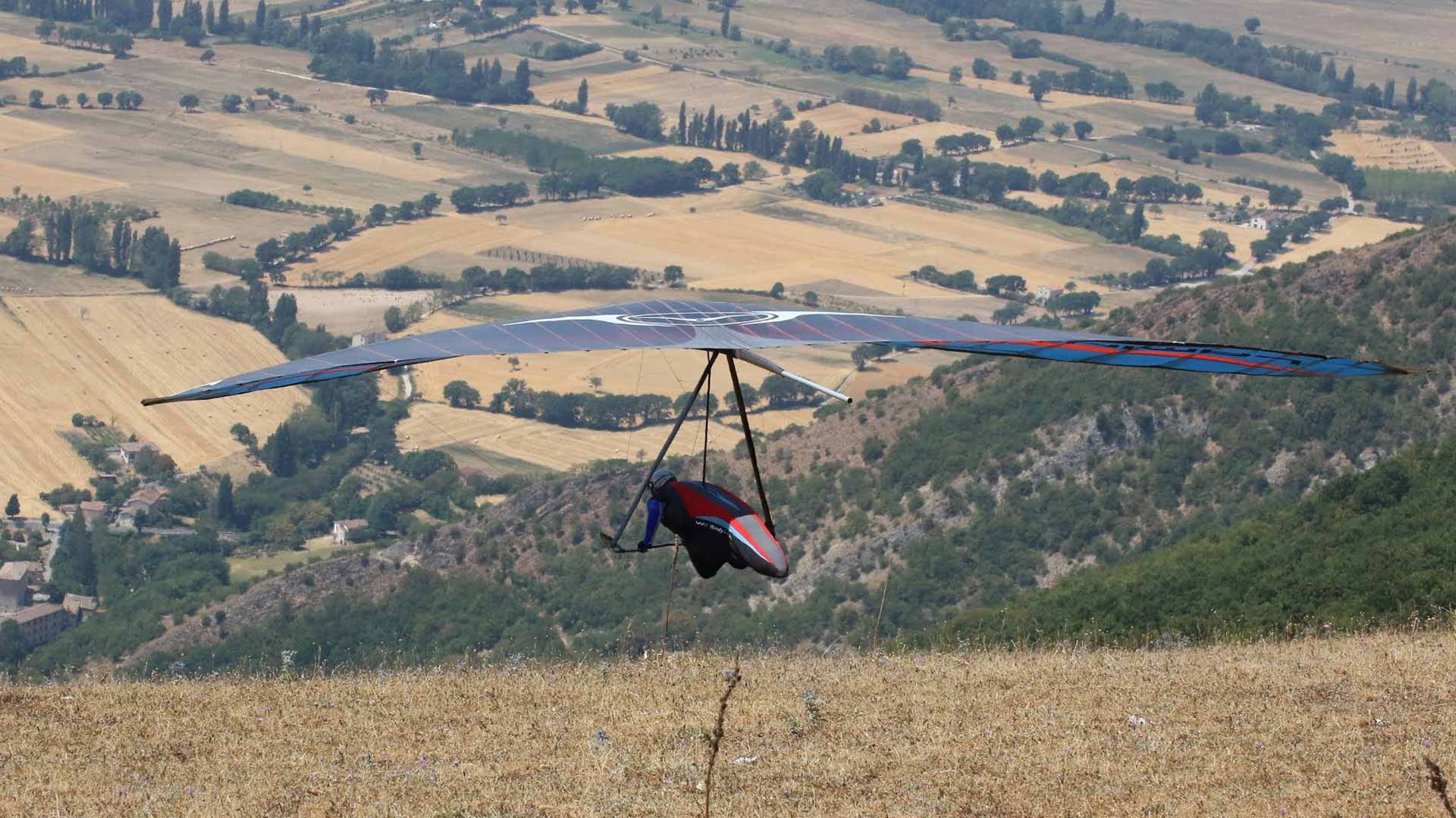 Hang Glider and helmets