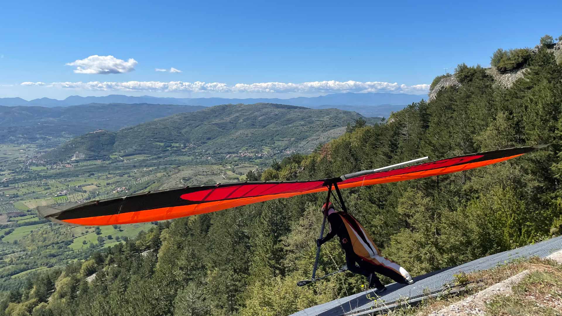 Hang Glider and helmets