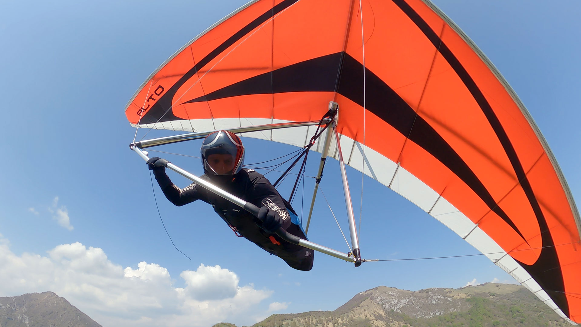 Hang Glider and helmets