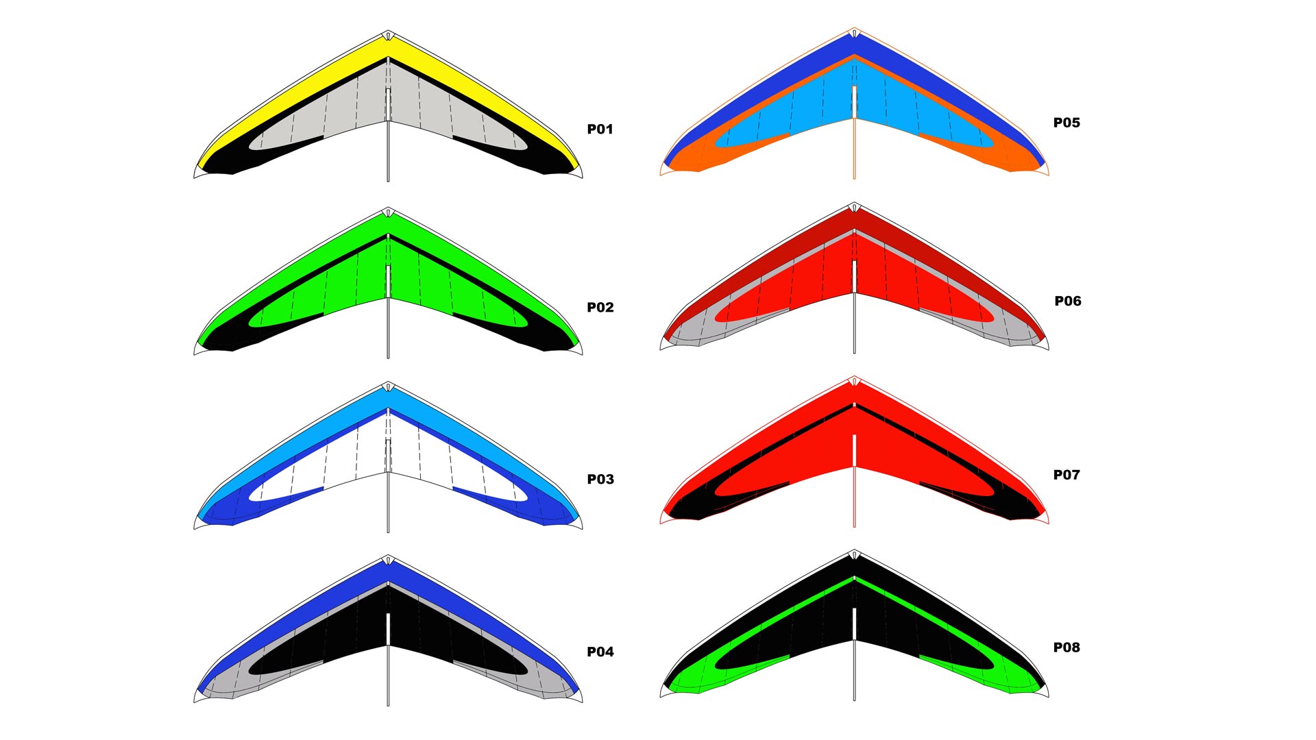 Piuma sail colours