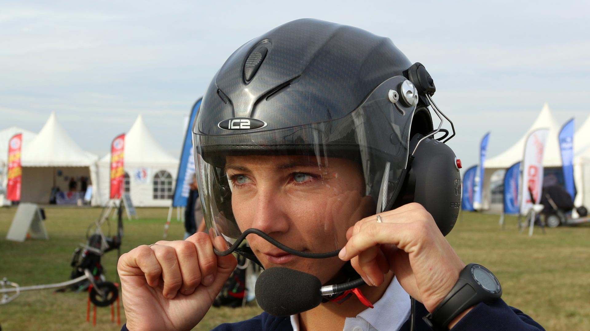 Paramotor Avionic Helmet Full intercom 3M XP5 Icaro Solar X Carbon RRP £450 